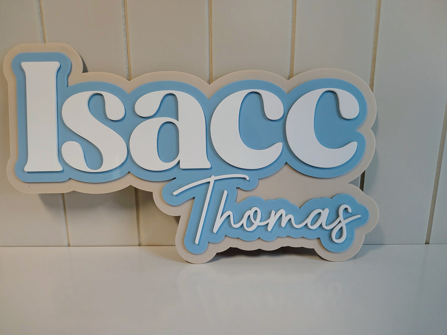Acrylic Name Sign - Triple Layer