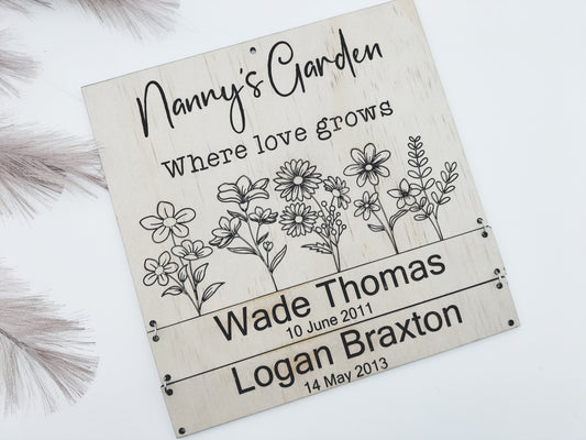 Garden hanging signs