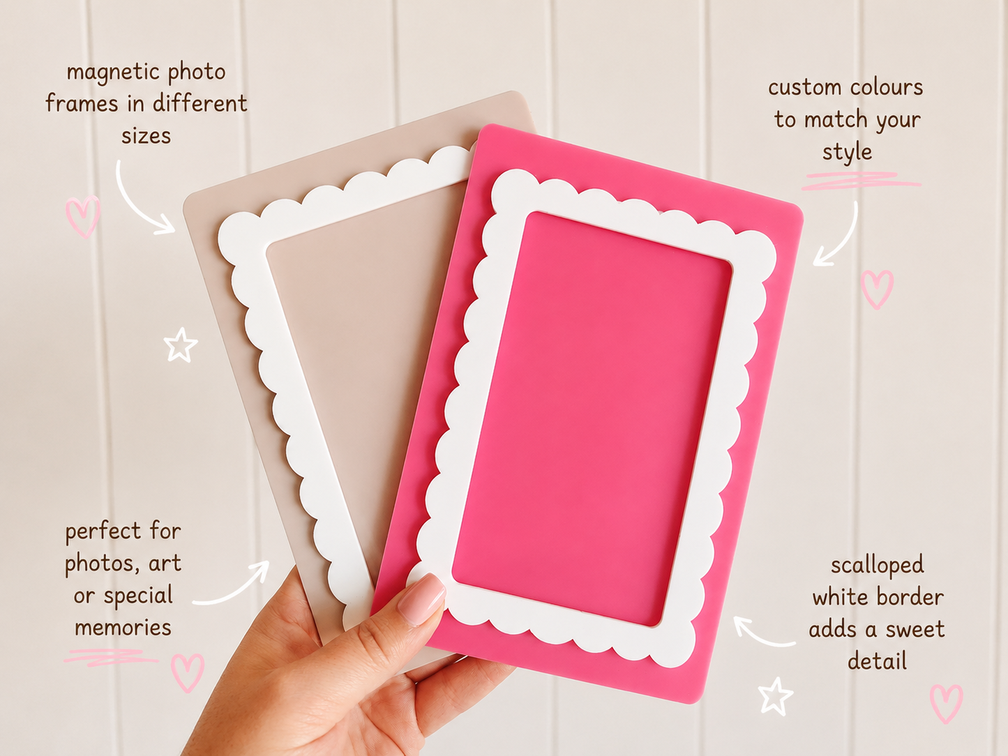 Magnetic Scalloped Photo Frame