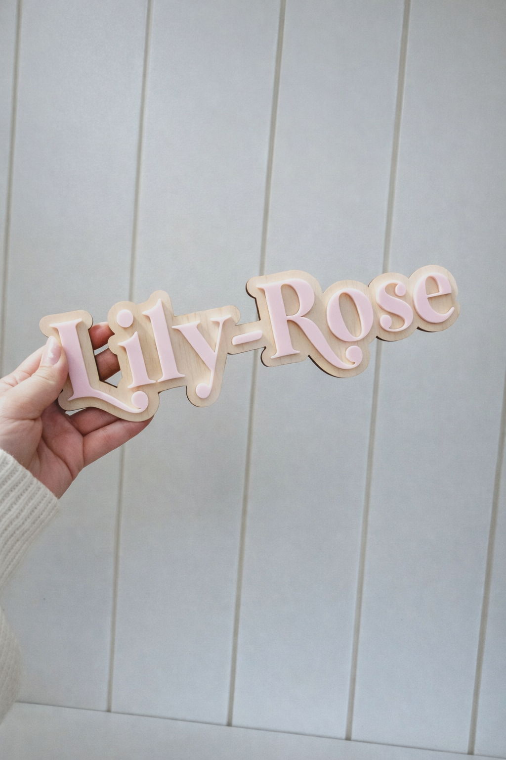 Name Sign, Wooden back - Acrylic Front