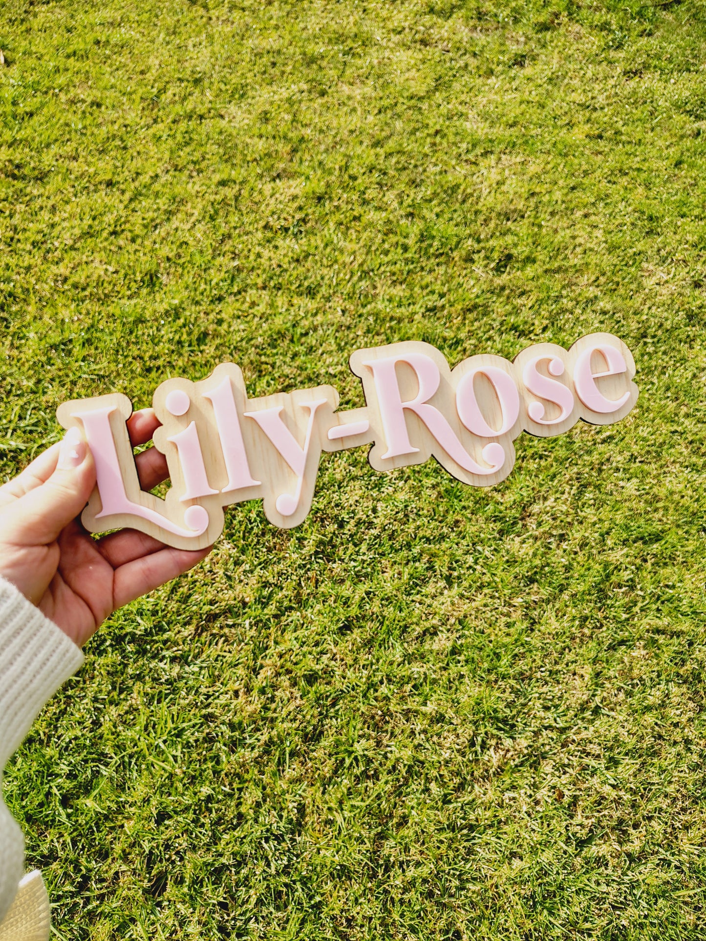 Name Sign, Wooden back - Acrylic Front