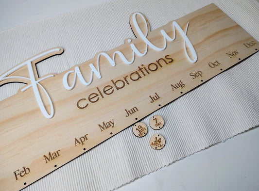 Family Celebrations Sign