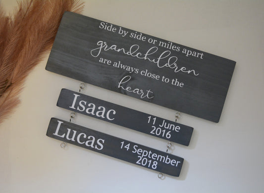 Grandchildren Sign - Grey