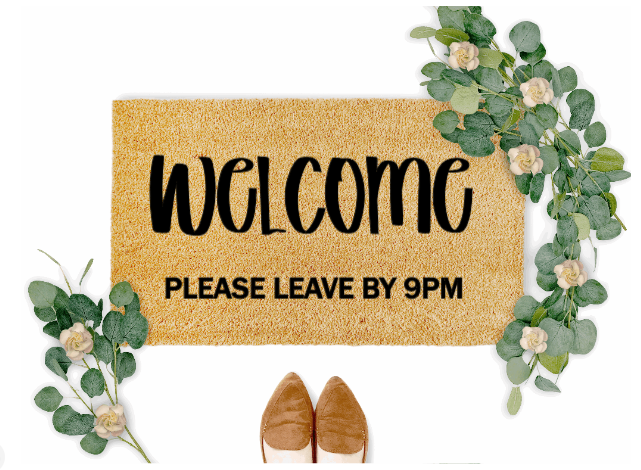 Personalised Door Mat - Please leave by 9