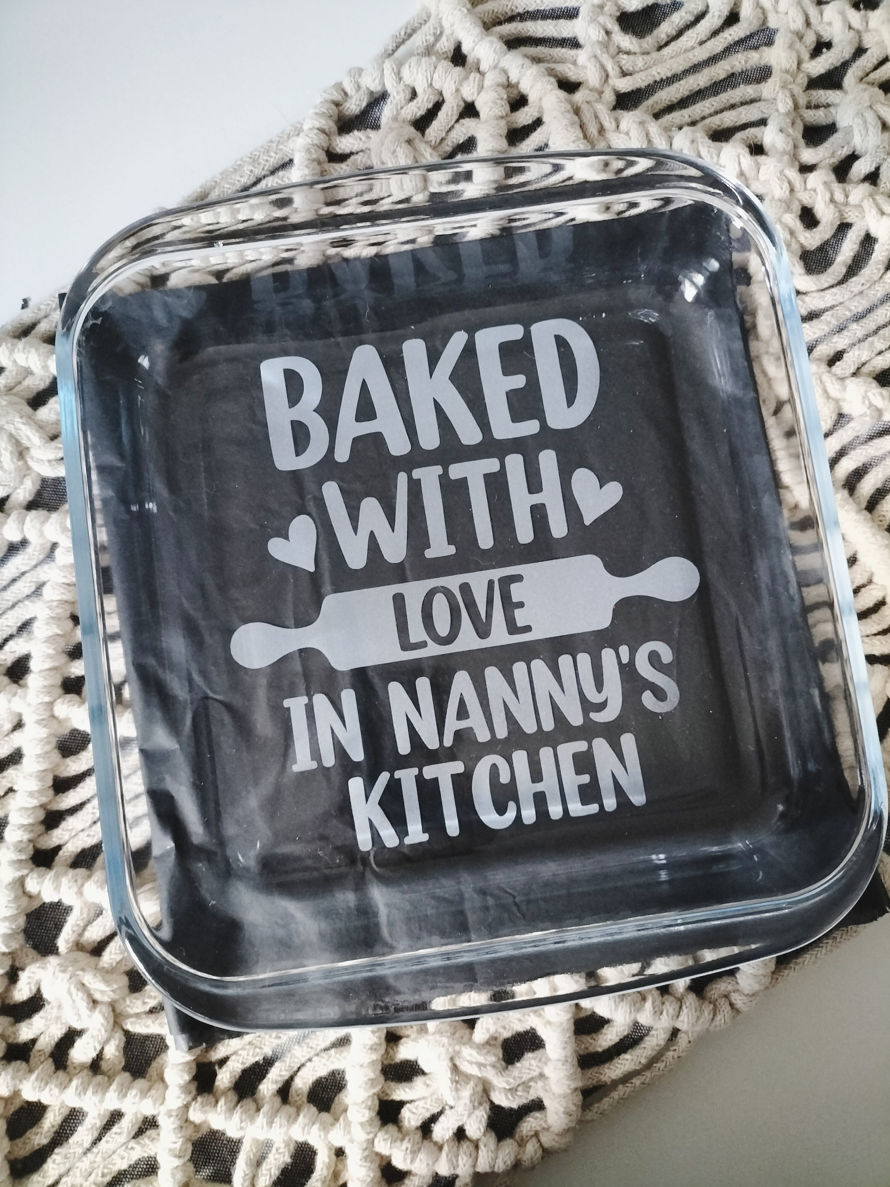 Engraved glass bakeware – Creative Designs