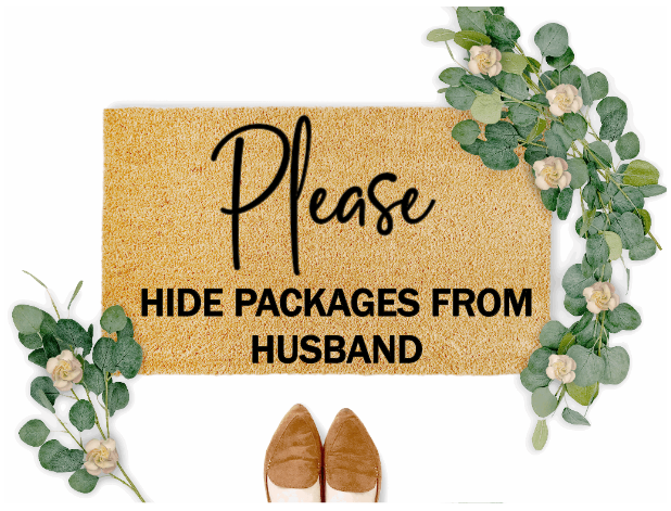 Personalised Door Mat - Hide Packages