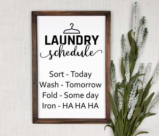 Laundry Sign - Schedule